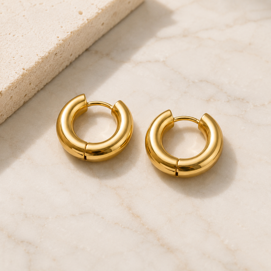 20mm Gold Thick Huggies – Waterproof & Tarnish-Free