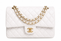 Vintage Quilted Designer Shoulder Bag – White